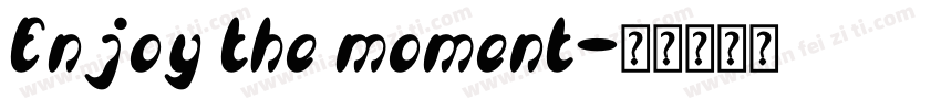 Enjoy the moment字体转换